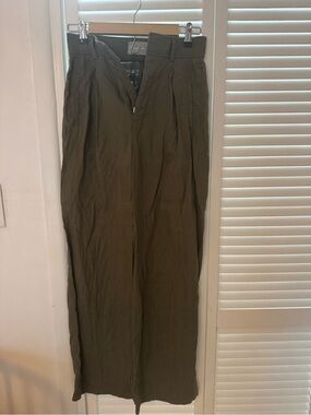 Everlane Olive / Khaki Wide-Leg Pants size 00